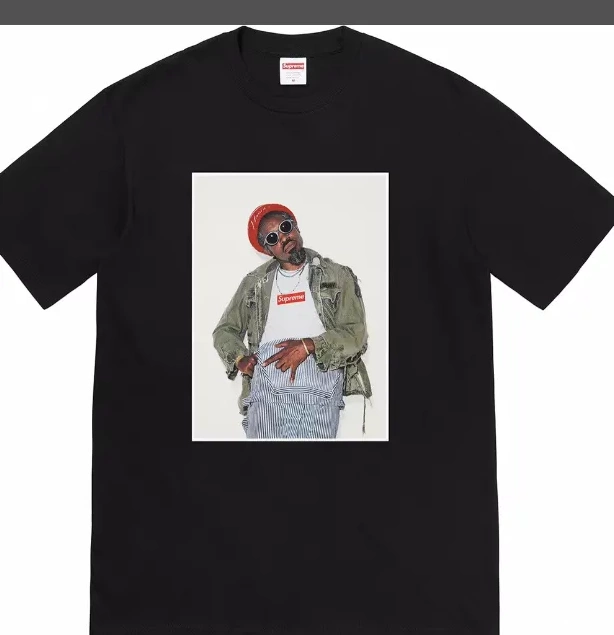 Photo White Short sleeved Andr Benjamin é 22FW S and Person XL Black Andr M é L T-shirt Tee 0820